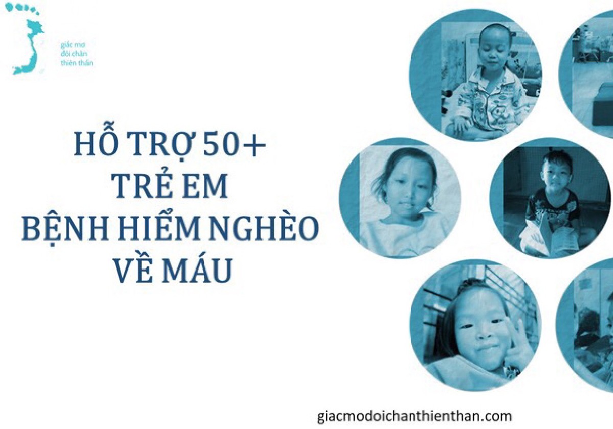 Hỗ trợ 50+ bé bệnh hiểm nghèo về máu