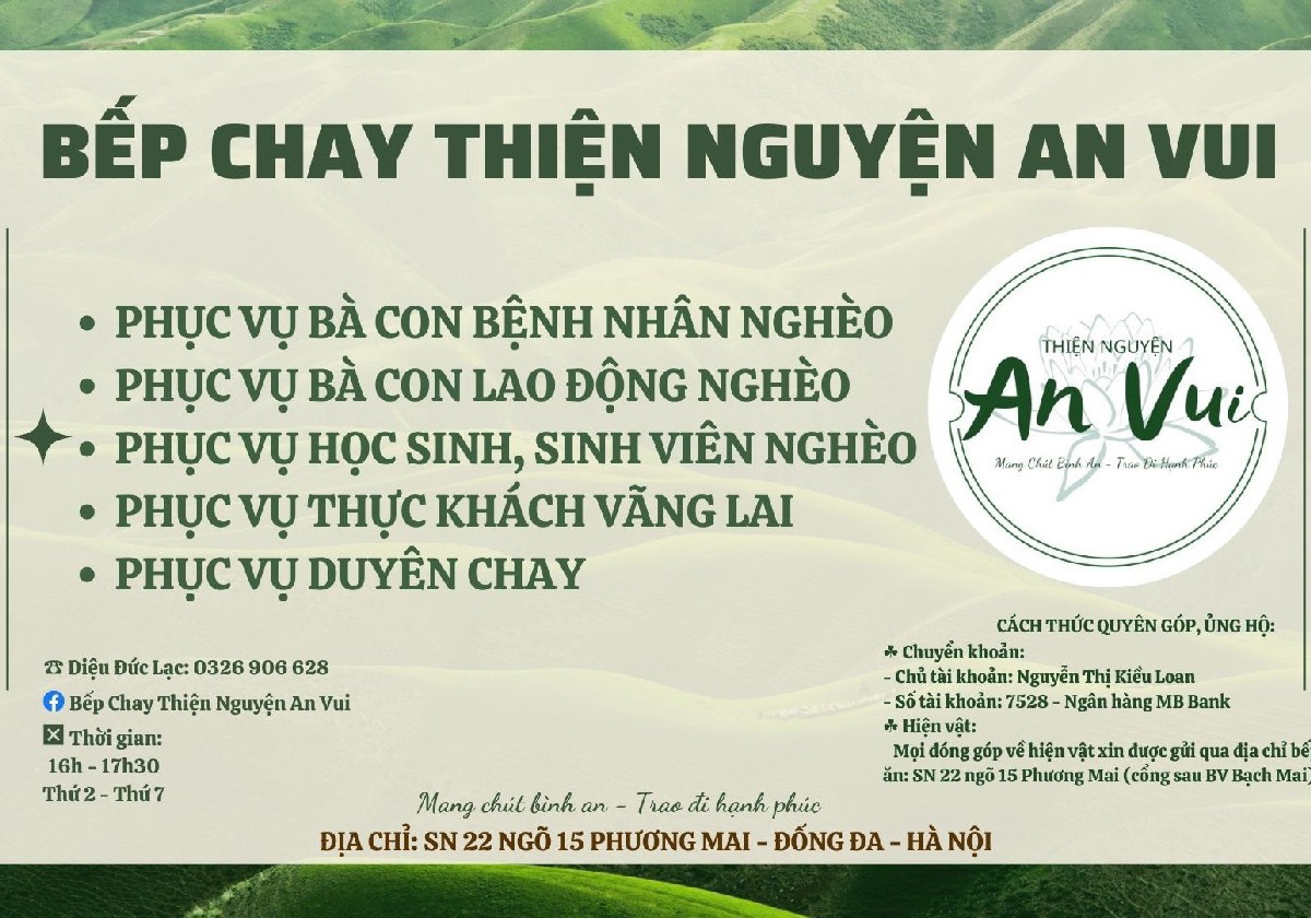 GÂY QUỸ BẾP CHAY THIỆN NGUYỆN AN VUI