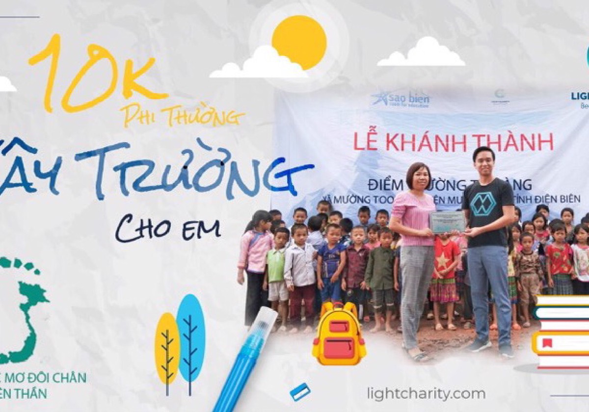 10k phi thường, xây trường cho em